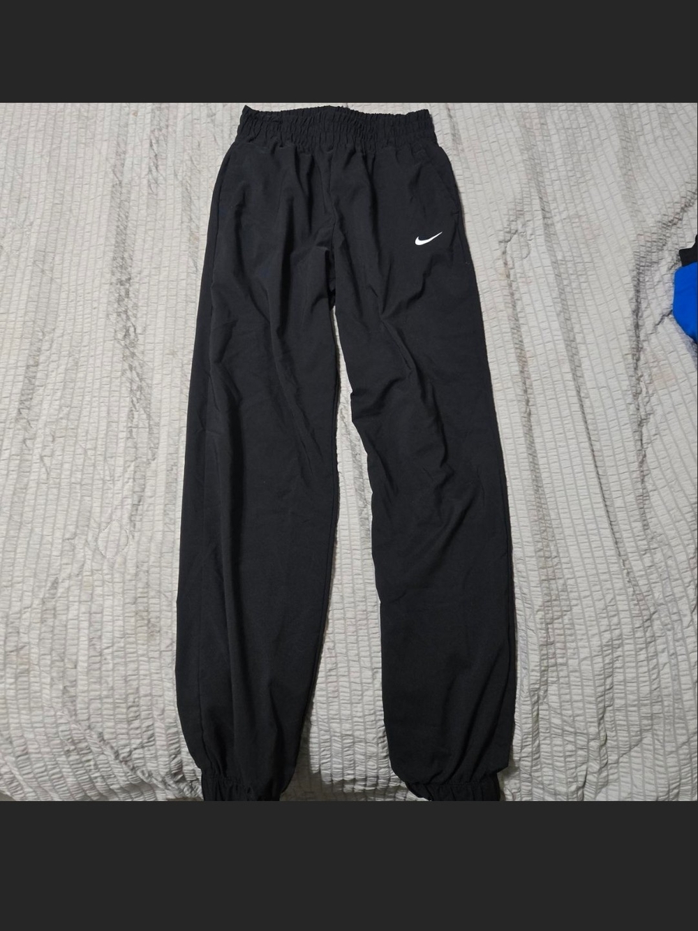 Nike Black Kids Joggers with White Swoosh